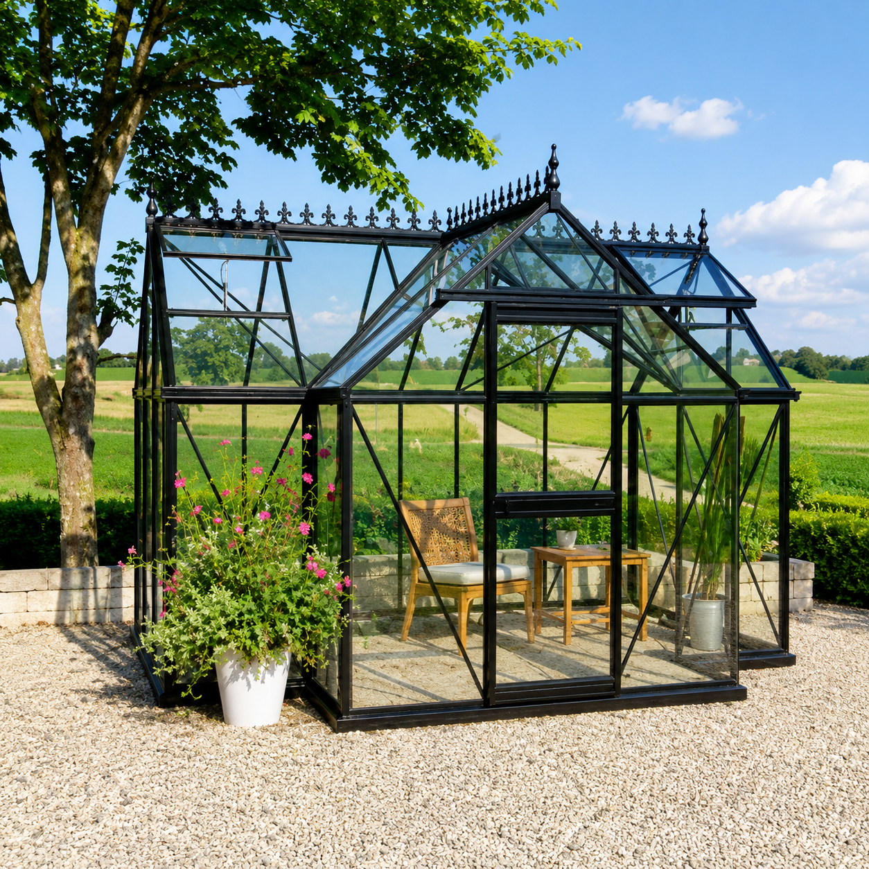 Exaco Janssens T-Shaped Junior Victorian Orangerie 10ft x 13ft