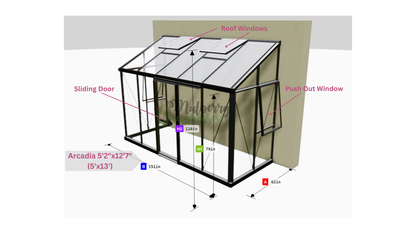Exaco Janssens Arcadia Lean To Greenhouse