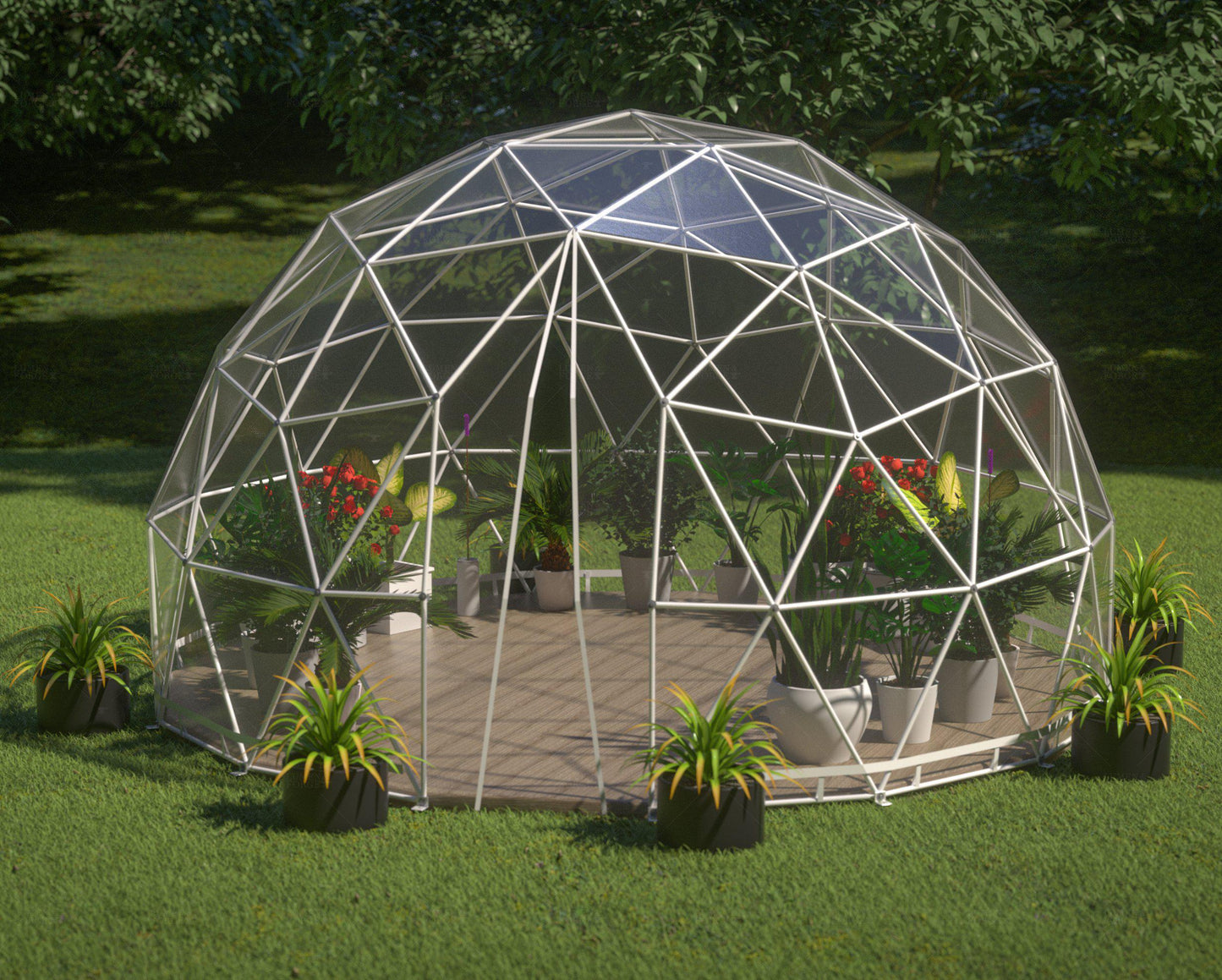 Lumen & Forge Geodesic Greenhouse Dome Kit - 13ft