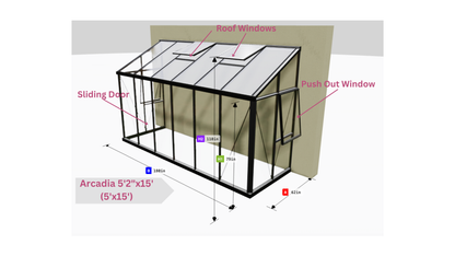 Exaco Janssens Arcadia Lean To Greenhouse
