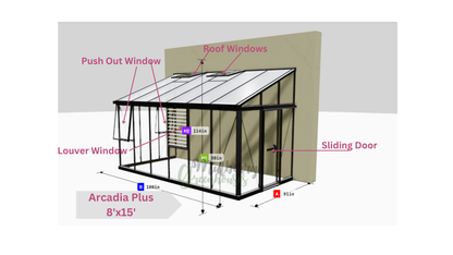 Exaco Janssens Arcadia Lean To Greenhouse