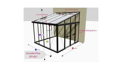 Exaco Janssens Arcadia Lean To Greenhouse