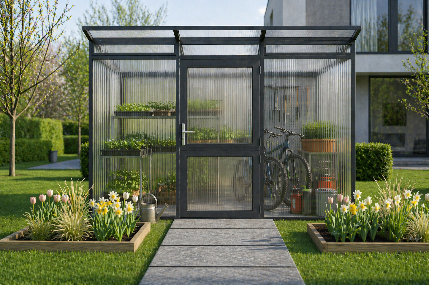 Exaco KGT Hoklartherm Santini II Greenhouse with 16 mm Triple-Wall Poly Insulation