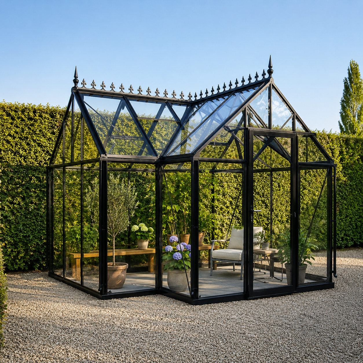 Exaco Janssens T-Shaped Junior Victorian Orangerie 10ft x 13ft
