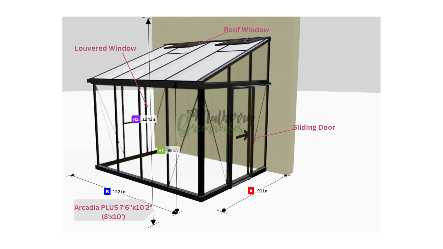 Exaco Janssens Arcadia Lean To Greenhouse