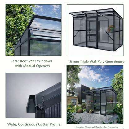 Exaco KGT Hoklartherm Santini II Greenhouse with 16 mm Triple-Wall Poly Insulation
