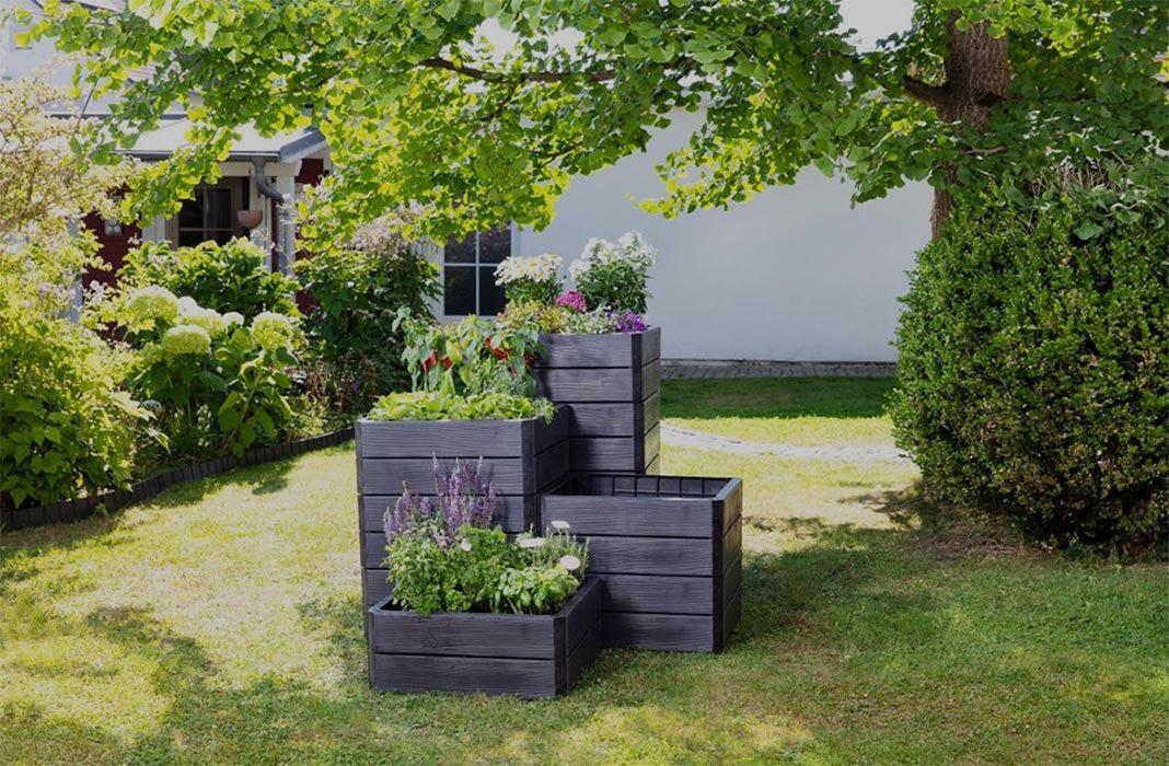 Exaco Ergo Quadro Stacking Raised Beds Square shaped