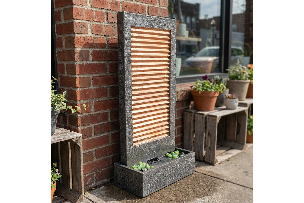 Exaco Handcrafted Zig Zag Copper Water Fountain