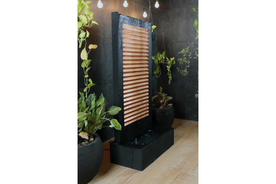 Exaco Handcrafted Zig Zag Copper Water Fountain
