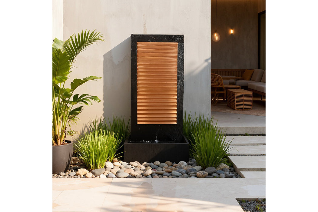 Exaco Handcrafted Zig Zag Copper Water Fountain