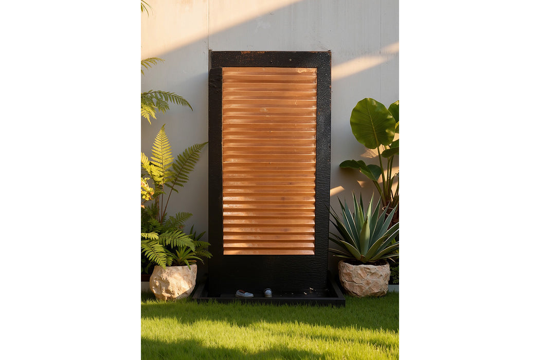 Exaco Handcrafted Zig Zag Copper Water Fountain