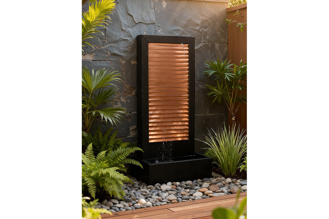 Exaco Handcrafted Zig Zag Copper Water Fountain