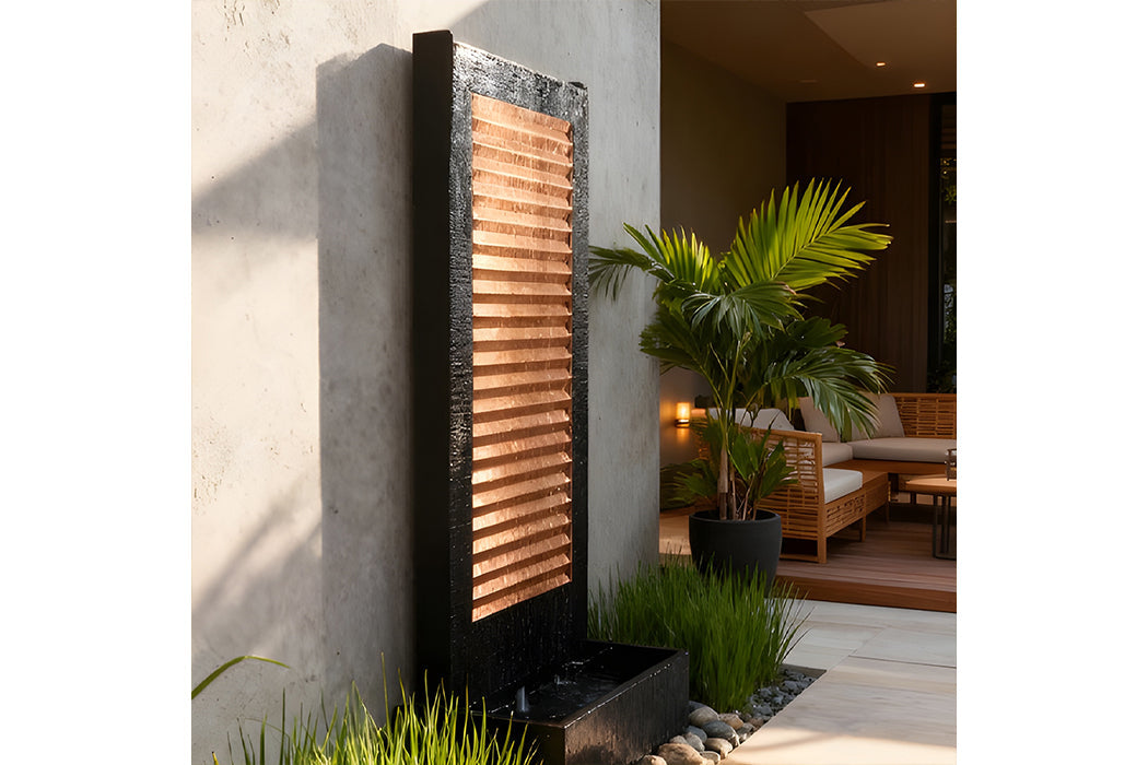 Exaco Handcrafted Zig Zag Copper Water Fountain