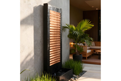 Exaco Handcrafted Zig Zag Copper Water Fountain