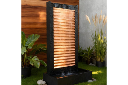 Exaco Handcrafted Zig Zag Copper Water Fountain